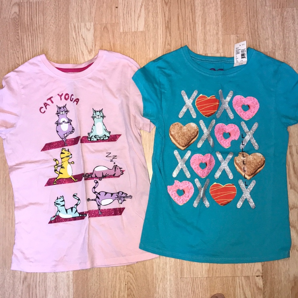 Girls 14/16 Cat and Donut TShirt Lot